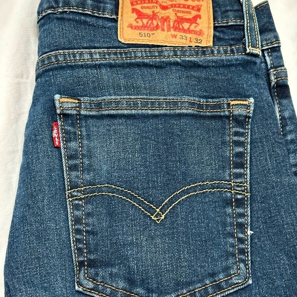 Levi's Dark Blue 510™ SKINNY FIT MEN'S JEANS - Picture 2 of 12